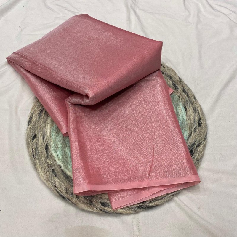 Premium quality linen tissue silk saree