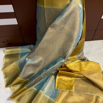 Premium quality semi tissue silk sarees